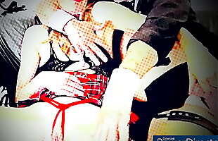 Kinky fetish couple fingering each other while watching porn